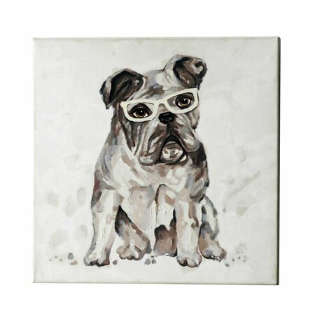 VASER DESIGNS 20 in. Dog with Glasses Canvas Art VA2999118
